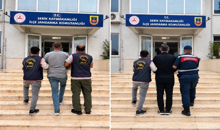 Serik’te hapis cezası ile aranan 2 hükümlü yakalandı