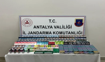 ANTALYA'DA YÜZLERCE KAÇAK SİGARA YAKALANDI
