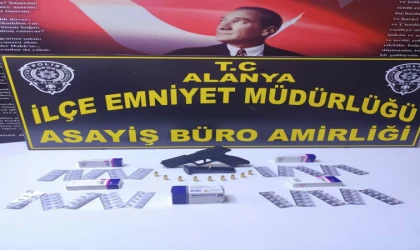 ALANYA DA UYUŞTURUCU VE RUHSATSIZ SİLAH ELE GEÇİRİLDİ