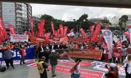 Antalya da 1 Mayıs Coşkuyla Kutlamdı