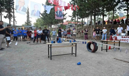 Tatili duyan köylüler kıyasıya yarıştı