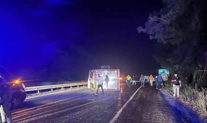Kemer’de yola dökülen mazot kazaya neden oldu