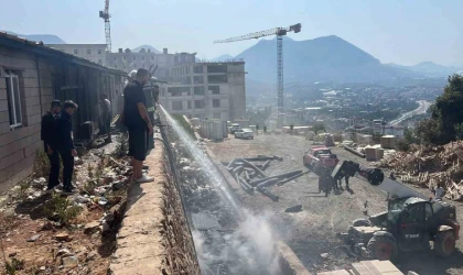 Yangın Keykubat Üniversitesi Cikcilli Kampüsü inşaatında meydana geldi