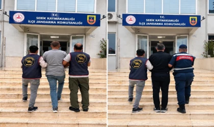 Serik’te hapis cezası ile aranan 2 hükümlü yakalandı